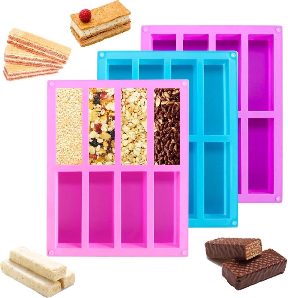 JGS bakvorm Premium Siliconen Mueslirepen (3 stuks)