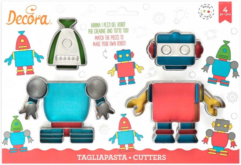 Decora Koekjesuitsteker Plastic Robots pk/4