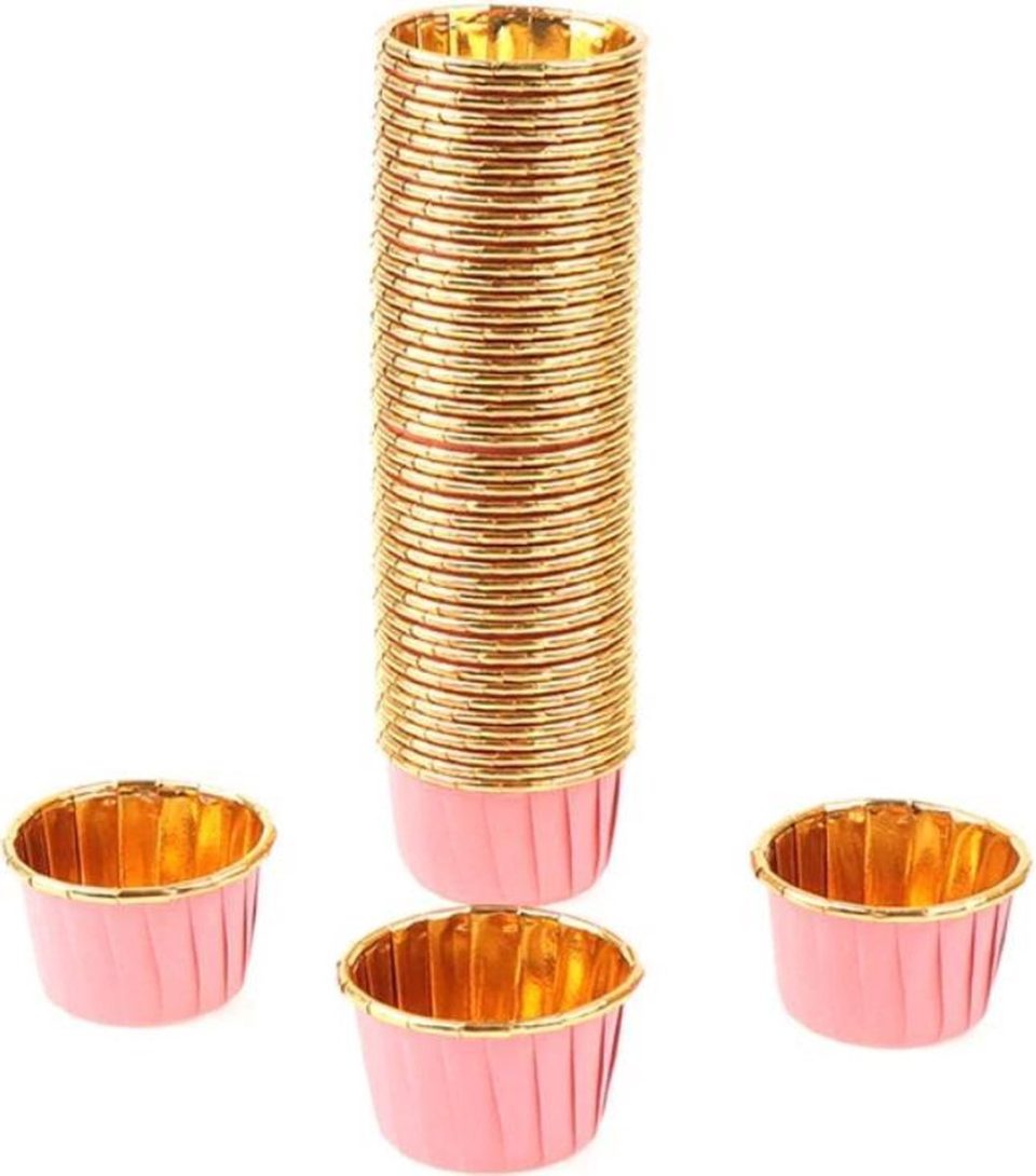 Jealie Muffin Cupcake Bakvormen Roze Goud (30 stuks)