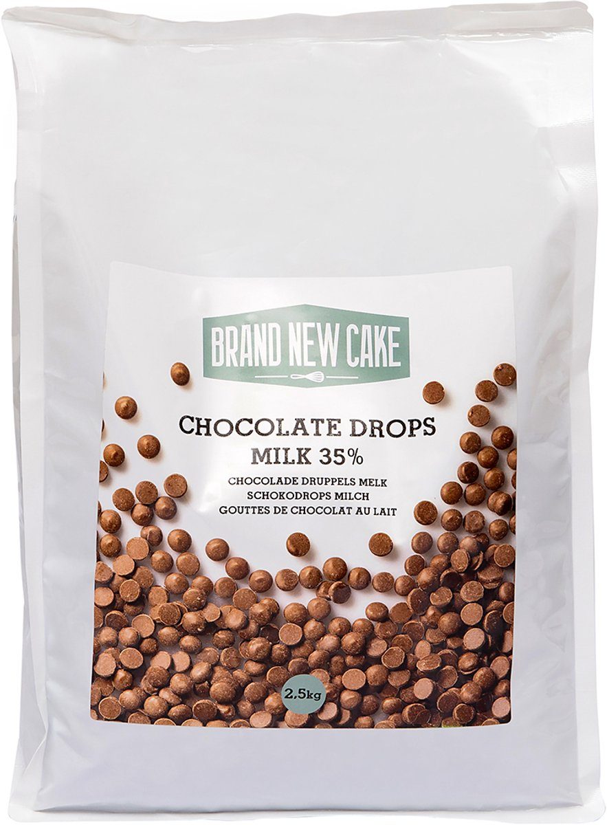 Brand New Cake chocolade Druppels Melk (35%) 2,5 kg
