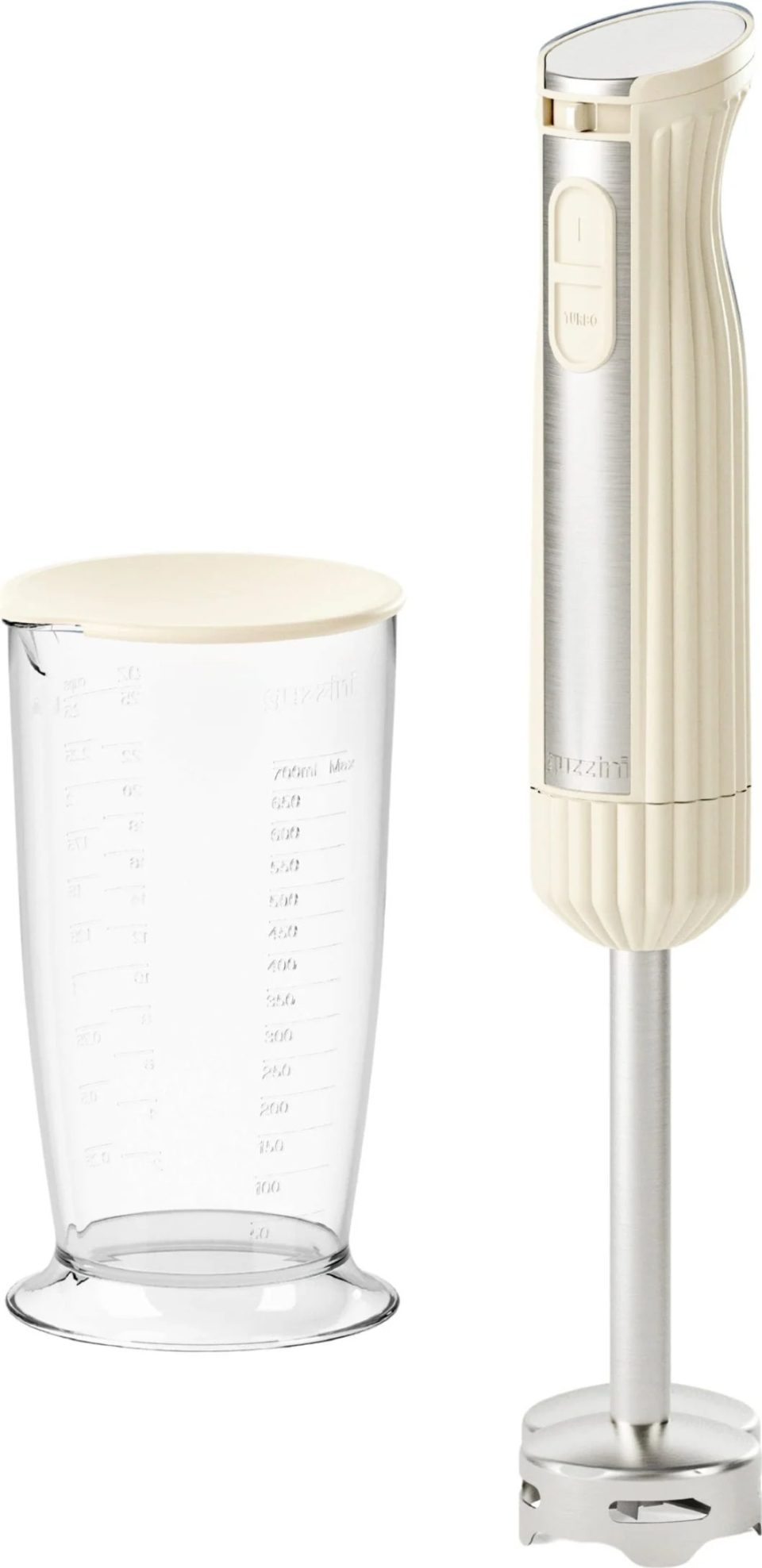 Guzzini staafmixer Sous Chef met maatbeker en deksel Crème