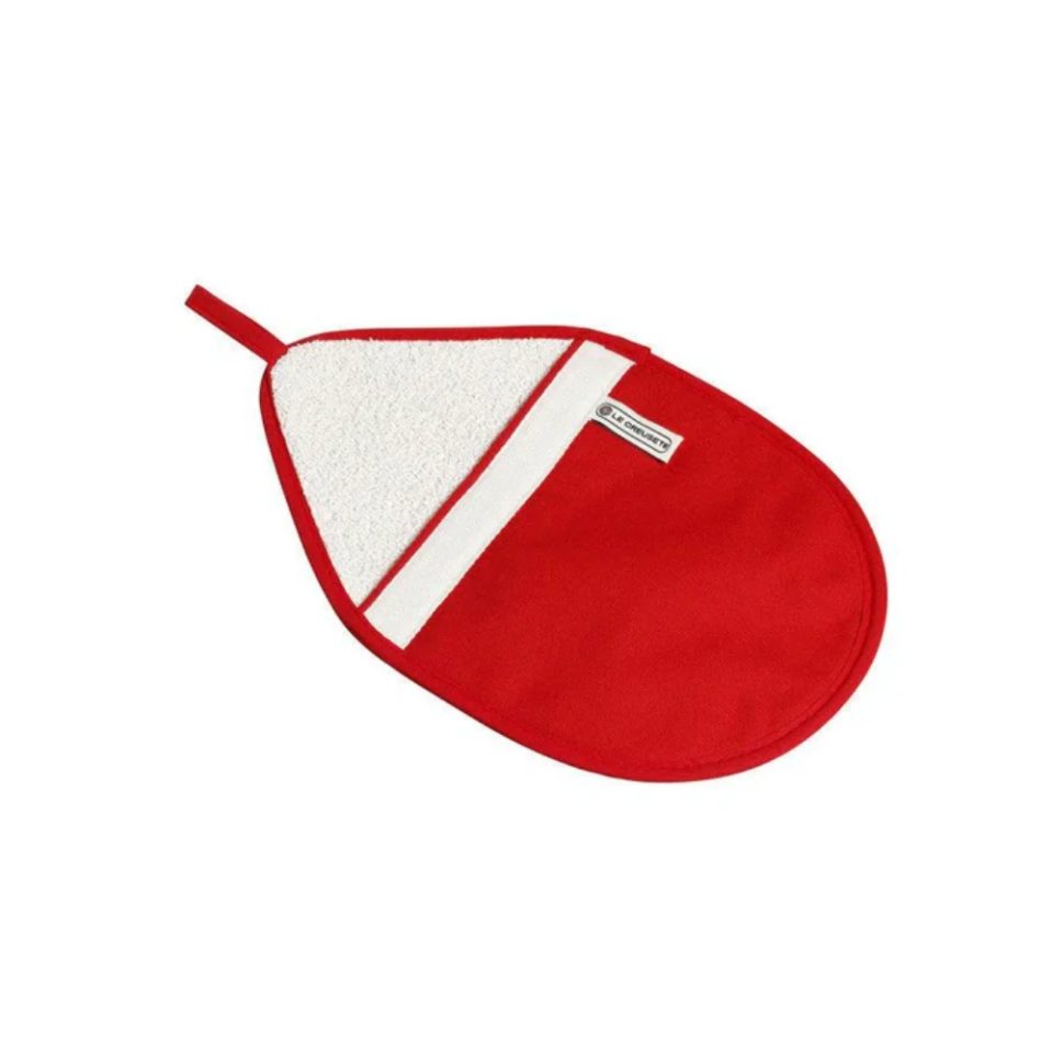 Le Creuset Pannenlap van textiel in Kersenrood