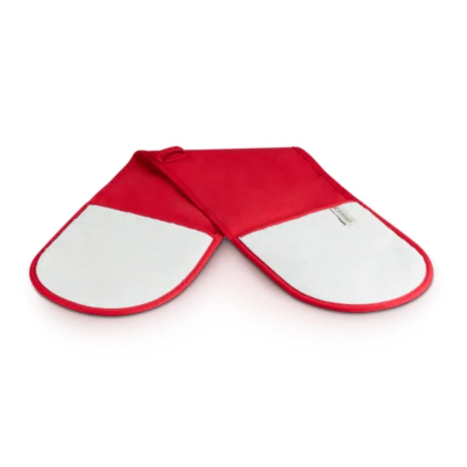 Le Creuset Dubbele ovenwant van textiel in Kersenrood