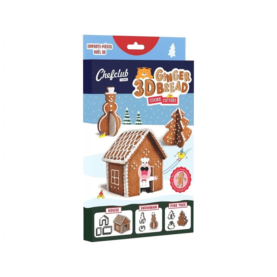Chefclub uitsteekvormpjes 3D "Gingerbread"