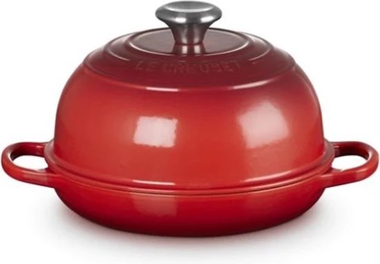 Le Creuset Gietijzeren ronde broodpan in Kersenrood 24 cm