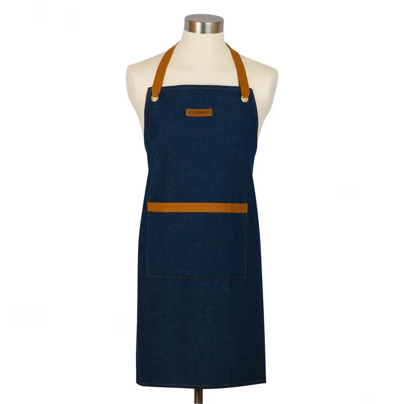 Le Creuset Schort van textiel in Denim