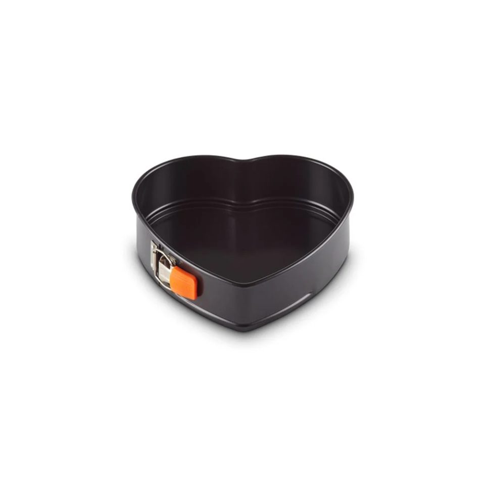 Le Creuset Sprinvorm 'Hart' Met Uitneembare Bodem Zwart 25 x 24 cm