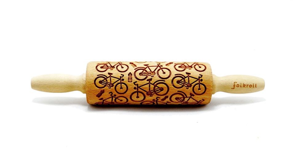 Folkroll Decoratie-deegrol Bikes hout 23 cm