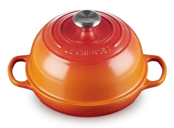 Le Creuset Gietijzeren ronde broodpan in Oranjerood 24 cm