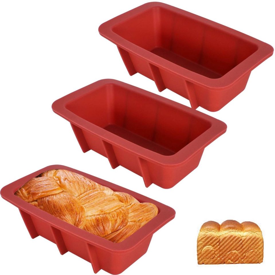 Ibenzoa Set van 3 Flexibele Siliconen Mini Bakvormen Cake en Brownies 17 cm
