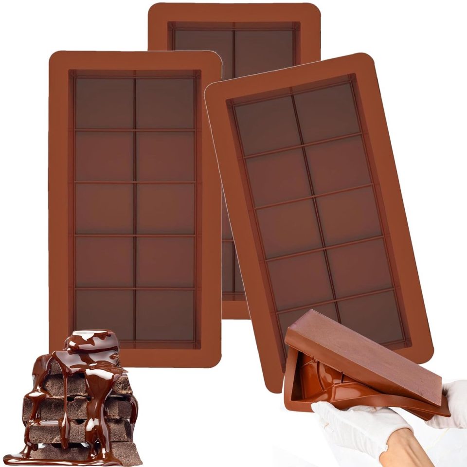 Ibenzoa Siliconen Chocoladevormen Set voor Creatieve Chocoladecreaties (3 stuks)