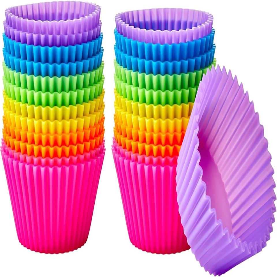 carmdering Siliconen Cupcake Vormpjes (24 stuks)