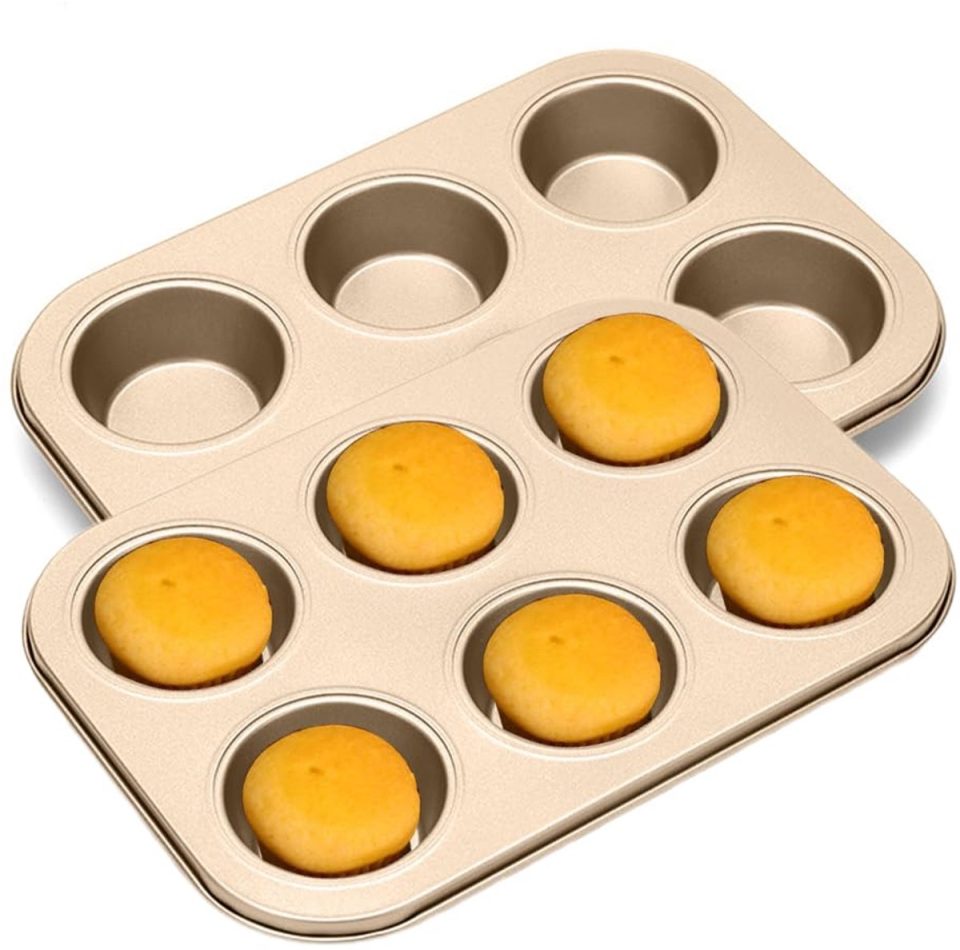 Ibenzoa Set van 2 Muffinplaten Koolstofstaal 26,5 x 18,5 cm