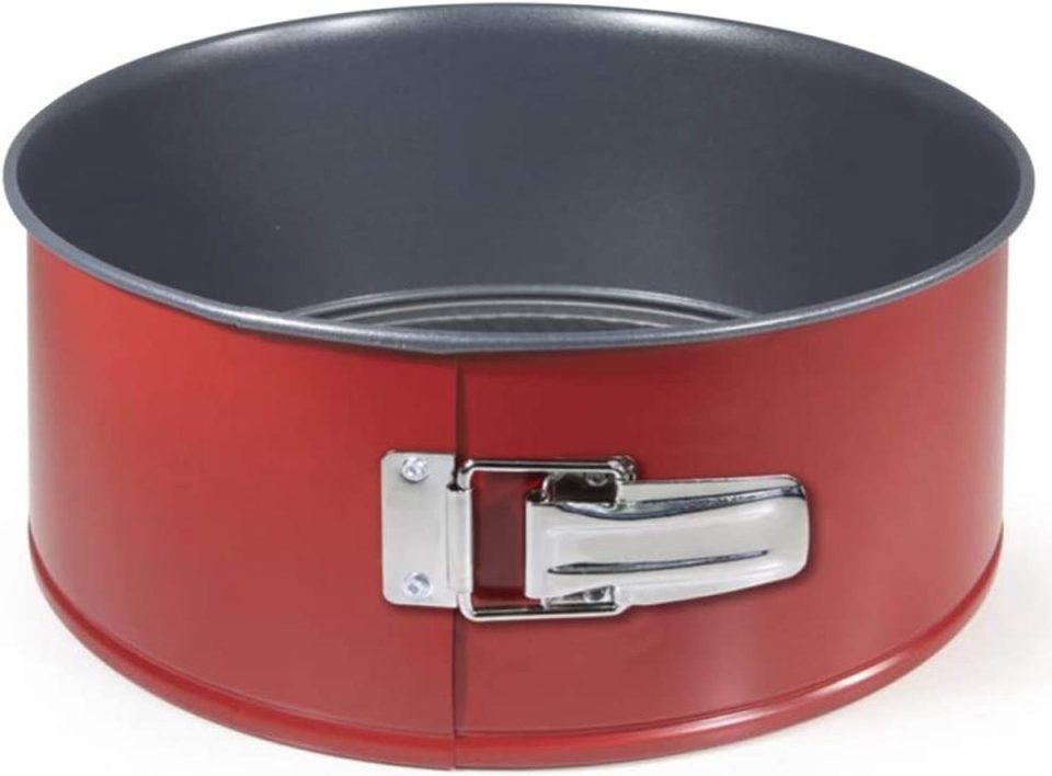 Space Home hoog veerfront voor cake rood Ø 24 x 10 cm