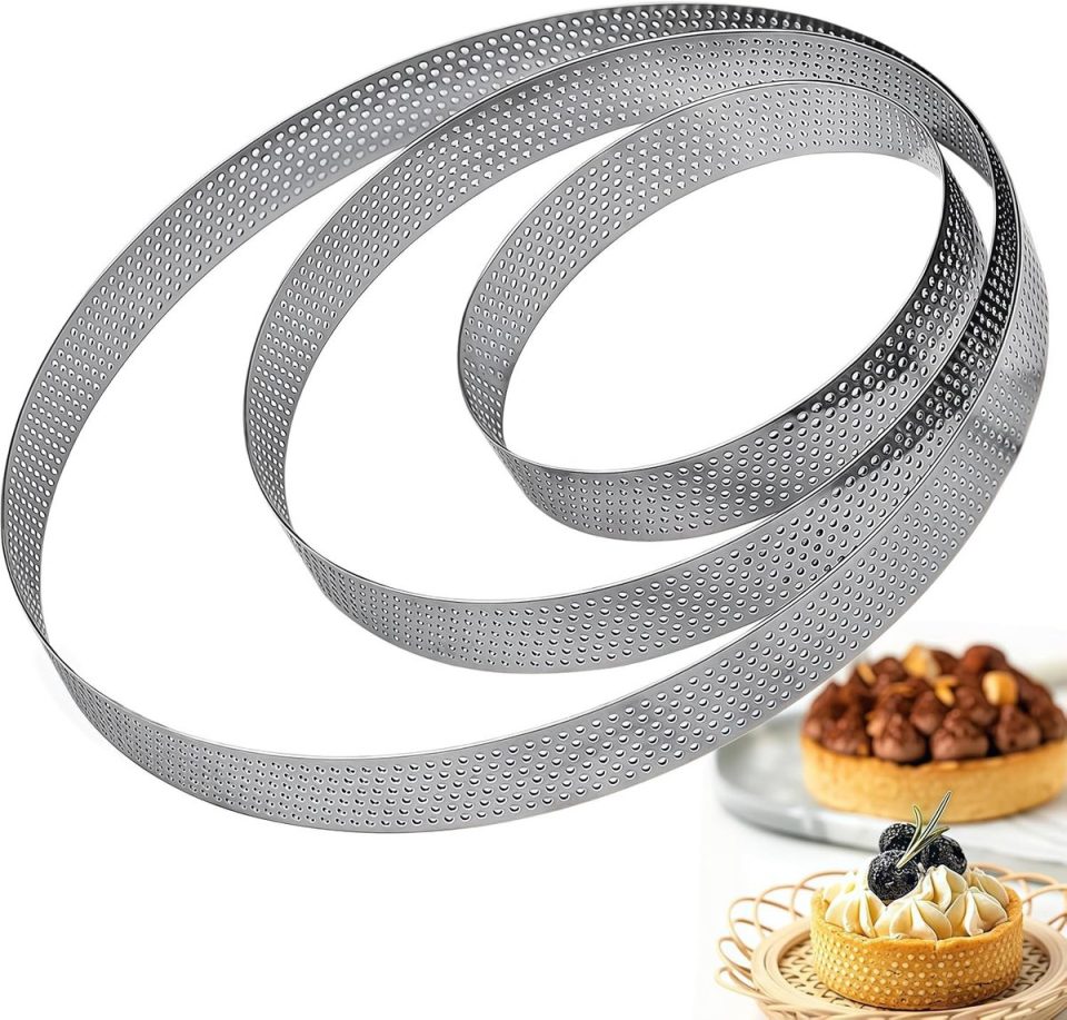 Lexium Store bakvorm Sloffenring Zilver Set van 3 20 cm