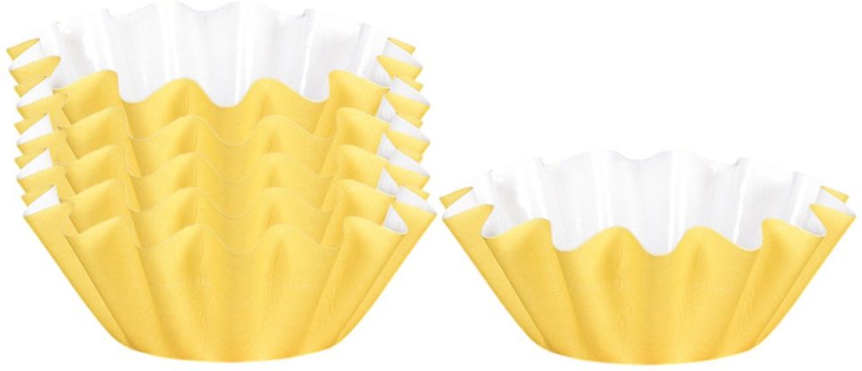 Qttvbtna cupcakevormpjes geel (100 stuks)