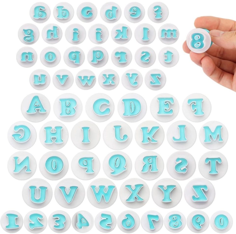 Sstrwgood fondant Uitstekvormen Letters Ausstecher 2,5 x 3,5 cm (3 stuks)