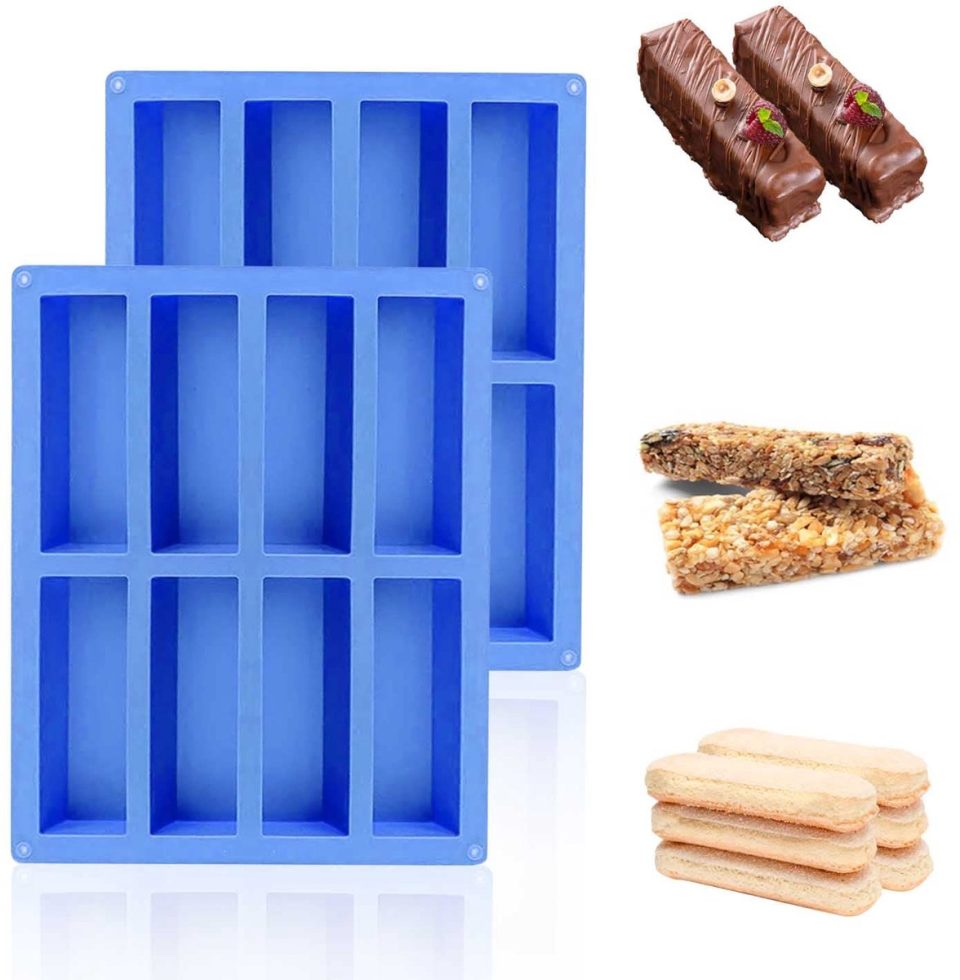 Ibenzoa Multifunctionele Silicoonvormen voor Mueslirepen en Chocolade Set van 2