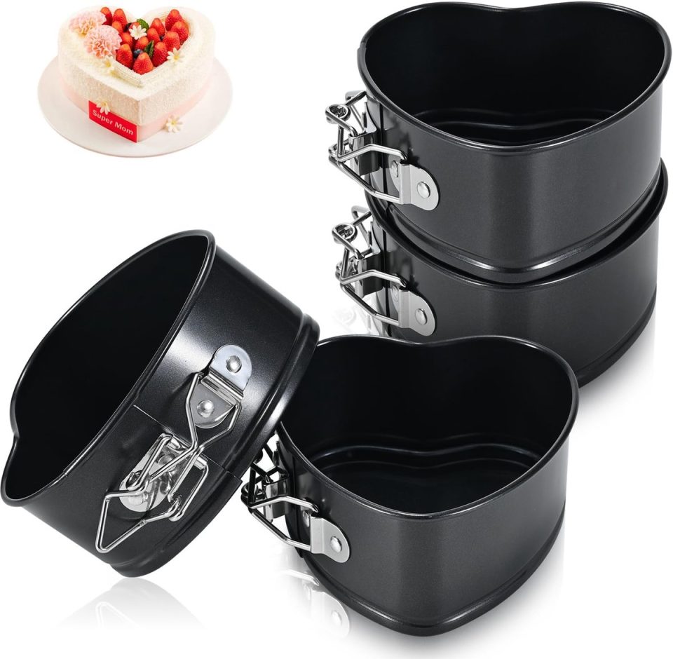 Ibenzoa springvorm Hartvormige Set Pizza en Meer 10 cm (4 stuks)