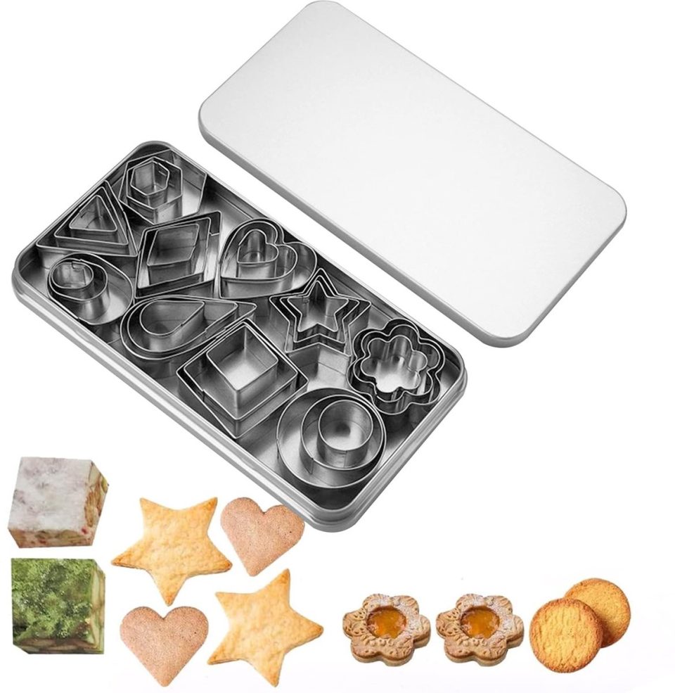 Ibenzoa Set van 30 Mini Koekjes Uitsteekvormpjes in Roestvrij