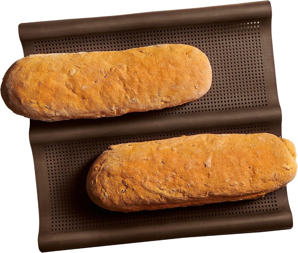 Lurch bakmat FlexiForm Ciabatta voor 2 Knapperige Ciabatta's Bruin