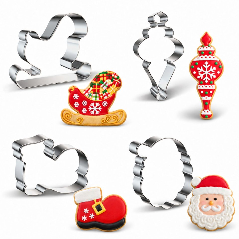 Winkrs uitsteekvormpjes Kerst Set van 4