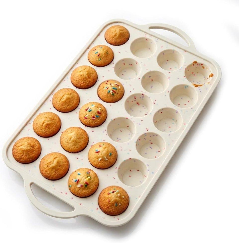 Haoppmof muffinvorm Siliconen 24 Mini bakvorm antiaanbaklaag