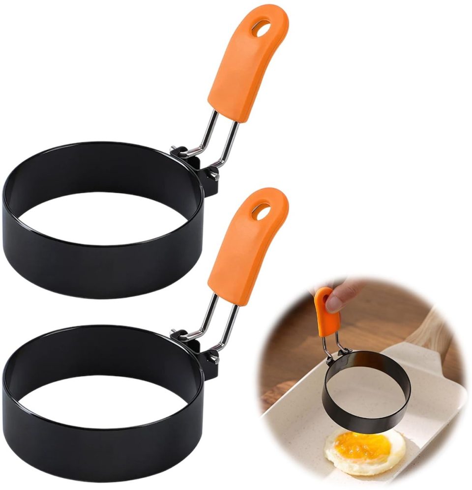 Ibenzoa Veelzijdige Spiegeleivormen en Pannenkoekenvormen (2 stuks)