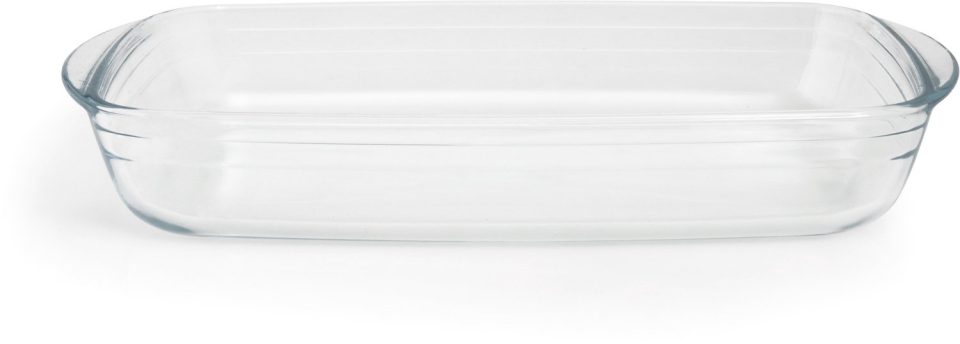 Excelsa Rechthoekige Ovenschaal Natural Baking Glas Transparant 39 x 24 x 6,5 cm