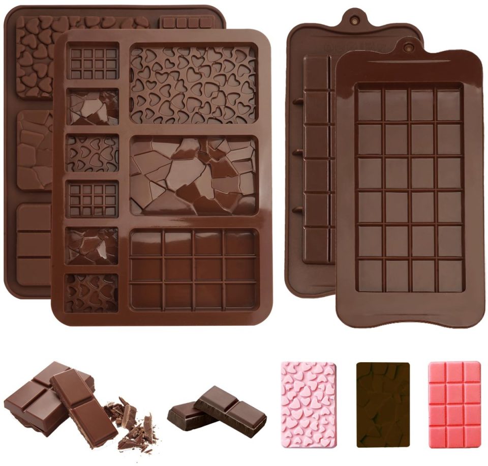 Ibenzoa Set van 4 Siliconen Chocoladevormen