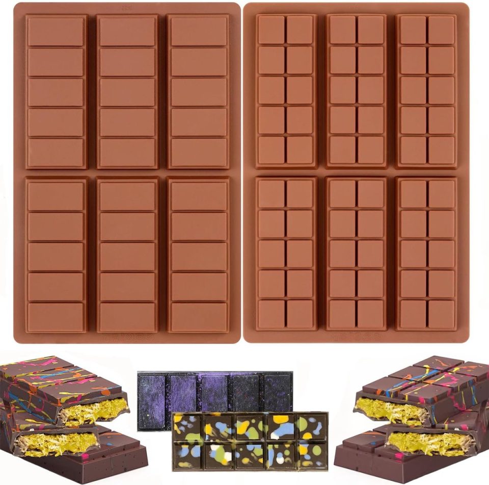 Ibenzoa Set van 2 Siliconen Chocoladevormen