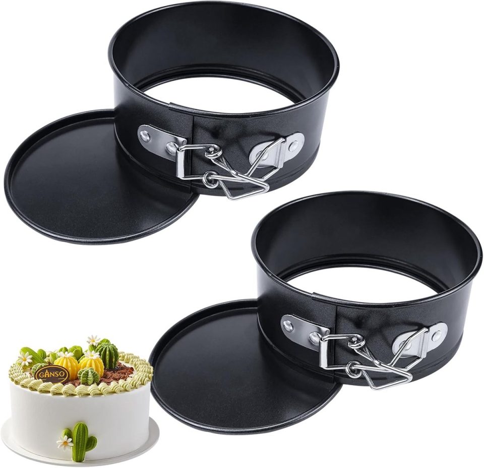 longziming Set van 2 Kleine Springvormen Ø Zwart 10 cm
