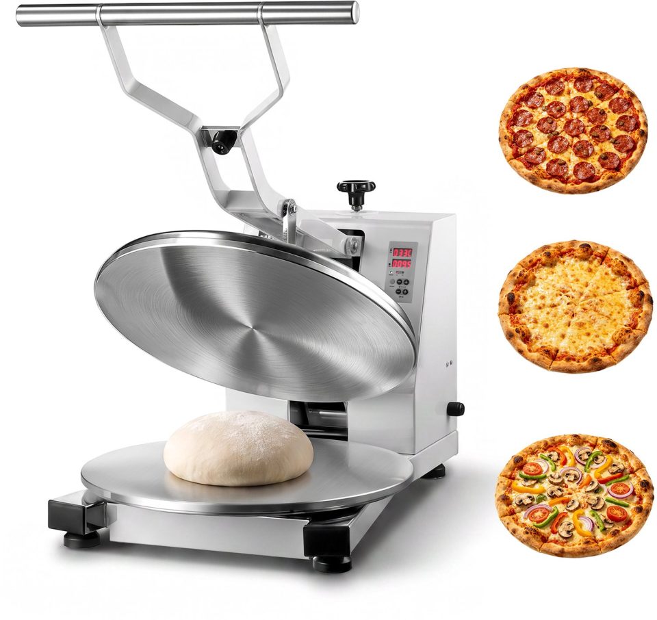 Vevor Pizzadeegpers 1200 W Elektrische Deegpers 0-240 °C 45 cm 11 mm
