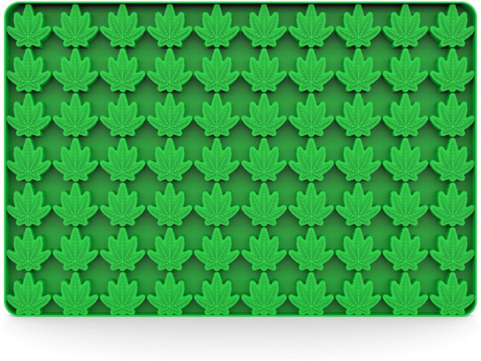 Qttvbtna Siliconen Vormen in Bladvorm Groen 30 x 20 x 1 cm