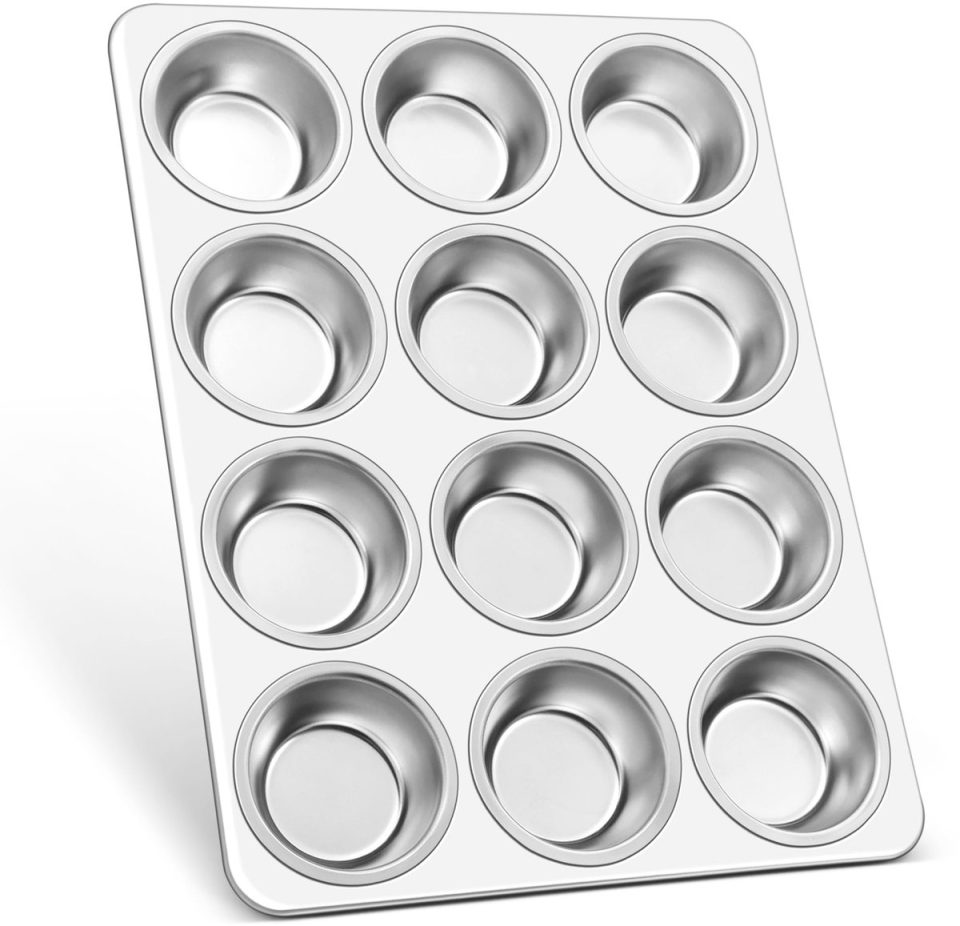 Famanu muffinvorm Roestvrijstalen voor 12 muffins 35 x 26,5 cm