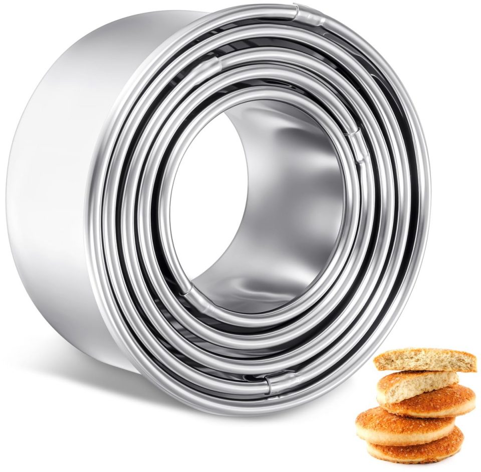 Unyqoos Set van 5 ronde koekjessnijders