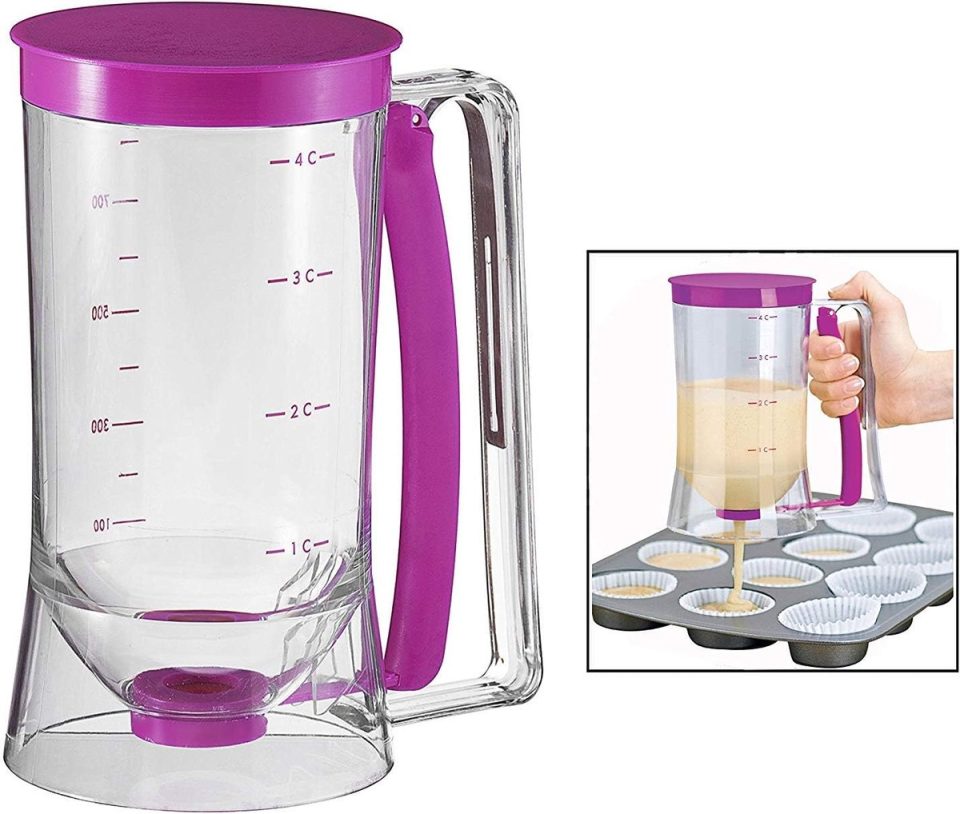Famanu Pannenkoekendeegdispenser, praktische donuts en pannenkoeken 900 ml