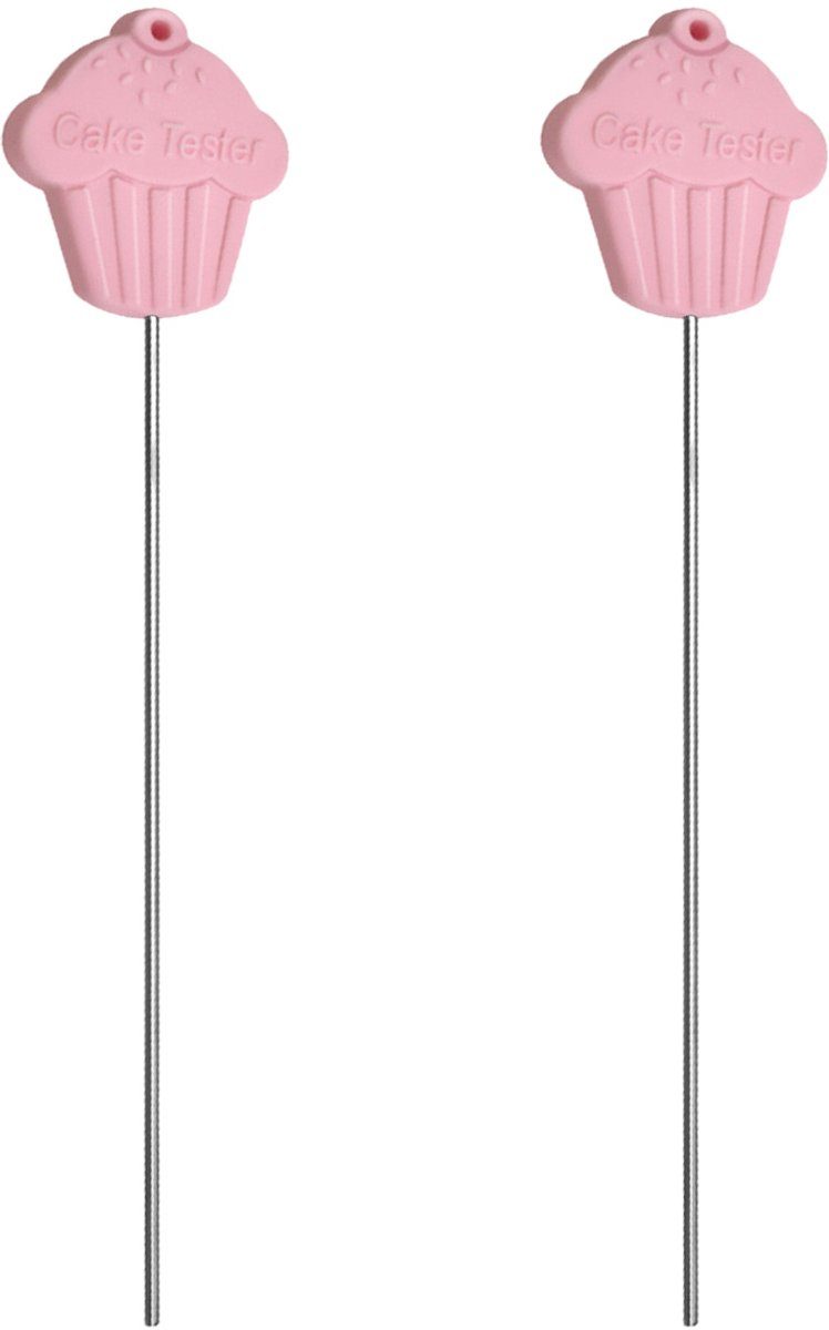 Qttvbtna RVS Taarttester roze (2 stuks)