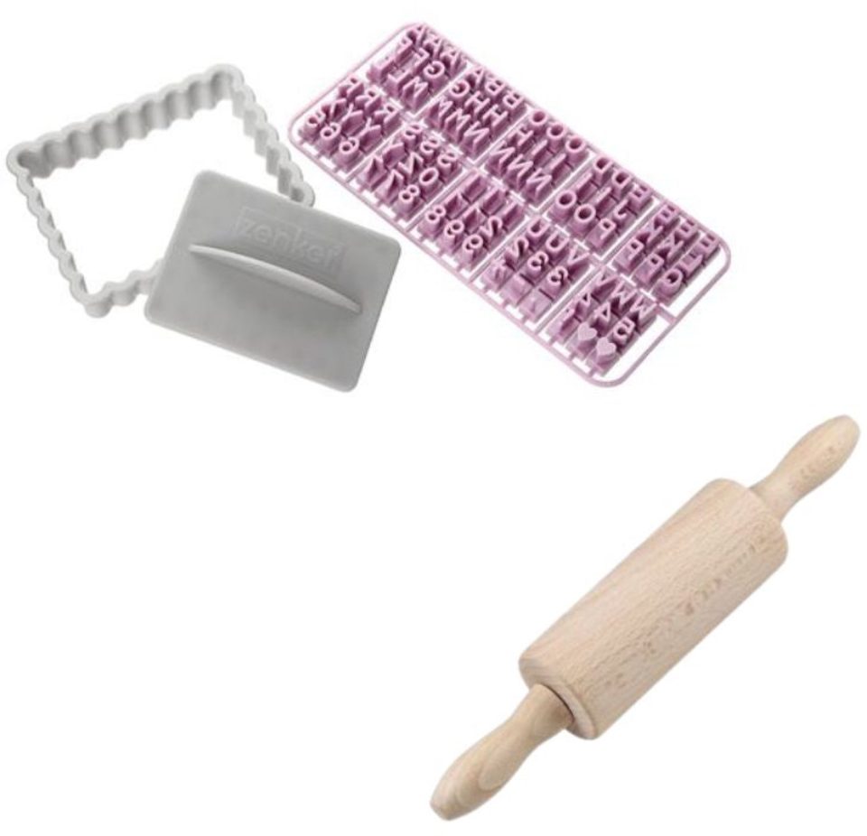 Zenker Alfabetstempel voor koekjes en mini deegroller