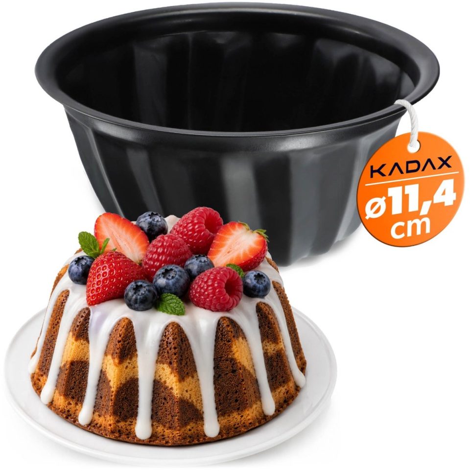 Kadax Gugelhupfvorm, spiraalbakvorm van blik met antiaanbaklaag 11,5 cm