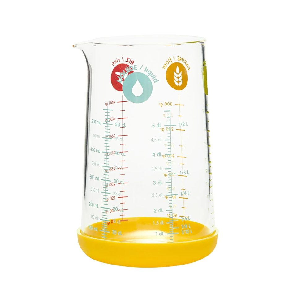 Pebbly Maatbeker Glas/siliconen 500 ml
