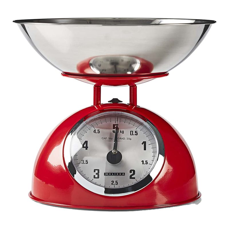 Melissa Keukenweegschaal Retro Analoge Weger Rood 5 kg