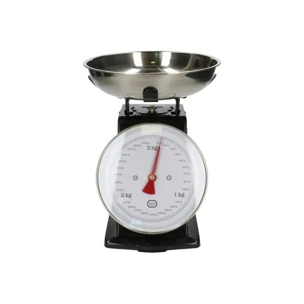 Dille & Kamille Keukenweegschaal, metaal, zwart, 3 kg