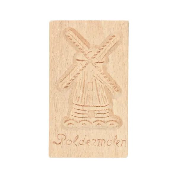 Dille & Kamille Speculaasplank, poldermolen, beukenhout, 15 x 9 cm