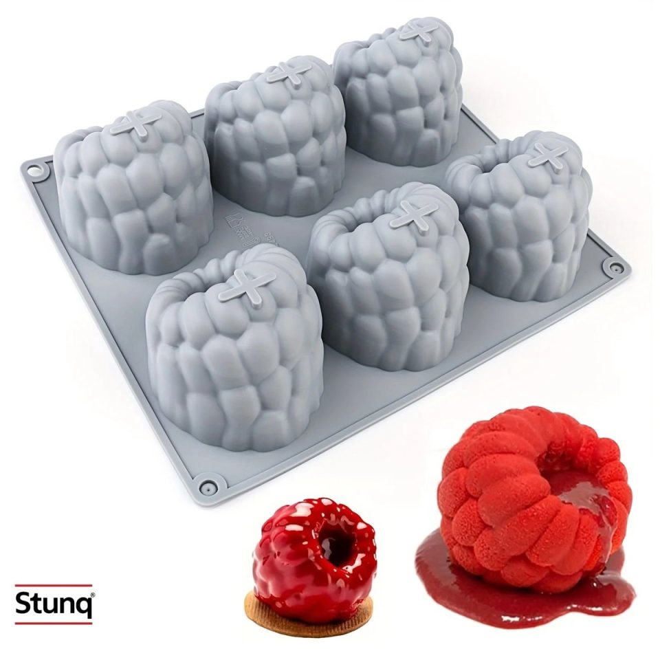 Stunq Siliconen Frambozenmousse Mal met 6 Holtes