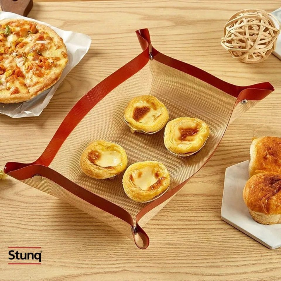 Stunq bakmat Siliconen Rood Non-stick Ovenmat & Bakmand